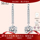 MoLi河南人工造培育鉆石18K金經(jīng)典六爪耳環(huán)鉑金耳環(huán)1克拉送女友禮物 1對銀培育主鉆D色VVS/GRC證書(shū) 1克拉優(yōu)品鉆