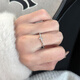 多想余鋯石戒指女款輕奢高級感小眾食指閨蜜指環(huán)素圈ins高顏值素戒單戒 十字架鋯石開(kāi)口戒指