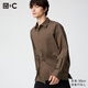 優(yōu)衣庫合作款/男裝女裝寬松襯衫/長(cháng)袖襯衣482453 34 駝色 M