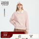Teenie Weenie小熊女裝衛衣2025年秋季新款氣質(zhì)學(xué)院風(fēng)翻領(lǐng)長(cháng)袖上衣 粉色 L