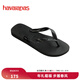 havaianas哈唯納Top炫彩夾腳人字拖女夏海邊平底拖鞋親子款 0090-火耀黑 41-42 巴西碼