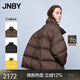 JNBY/江南布衣【商場(chǎng)同款】25冬新品羽絨服H型短款長(cháng)袖立領(lǐng)5P0C14010 223/濃咖 XS