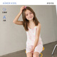 愛(ài)慕兒童（AIMER KIDS）A類(lèi)打底背心男女童兒童背心跨欄吊帶保暖莫代爾輕薄高彈柔軟舒適 女-甜點(diǎn)佩奇 140 （55-70斤）