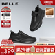 百麗（Belle）男士厚底增高休閑健步運動(dòng)鞋25冬季加絨戶(hù)外跑步鞋A2048CM5預售 黑色-絨里 40 (250mm)