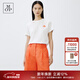 Marc O'Polo/MOP 【品牌經(jīng)典】夏季百搭環(huán)保棉刺繡花紋高端短袖t恤女士夏裝 白色100 S /165