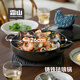 霜山鑄鐵琺瑯鍋海鮮肉蟹煲不粘多功能燜煮湯鍋砂鍋電磁爐煲湯燉鍋 【2.8L】口徑26cm