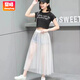 賞峰三層大擺網(wǎng)紗半身裙中長(cháng)款 仙女紗裙高腰修身顯瘦垂感百搭A字長(cháng)裙 白色單層紗不加內襯(共一層) 裙長(cháng)70厘米建議身高140-150