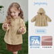 JELLYBABY【法式純棉荷葉邊袖子時(shí)尚外套】26新品春款女童風(fēng)衣百搭中童