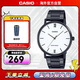 卡西歐（CASIO）手表 時(shí)尚簡(jiǎn)約腕表休閑鋼帶男表指針手表 MTP-VT01B-7BUDF
