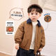 LUSON小O爸男嬰童 寶寶棉服冬季復古撞色2025新款嬰兒氣質(zhì)翻領(lǐng)夾棉外套
