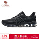 駱駝（CAMEL）全掌氣墊鞋男透氣減震運動(dòng)跑步鞋子 A93239L7565 幻影黑 41