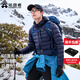 拓路者雪狐100羽絨服男800蓬輕薄90絨內膽鵝絨服戶(hù)外防風(fēng)保暖冬季外套女 海軍藍-男 XL