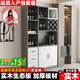 紅森集酒柜客廳餐邊柜一體靠墻柜子簡(jiǎn)約現代展示柜高柜酒吧柜可定制 灰+白門(mén)-長(cháng)120寬30高200