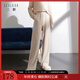 三彩2025冬季新款加絨保暖休閑長(cháng)褲高腰松緊直筒褲寬松簡(jiǎn)約M 米白色 M 160/68A 160/68A