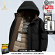 JASONWOOD輕奢羽絨服男新款短款可脫卸帽2026冬季加厚戶(hù)外羽絨襖外套 黑色 [官方正品] M (170) [專(zhuān)柜同款]