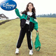 迪士尼（Disney）女童運動(dòng)服套裝春裝2023新款洋氣中大童女裝春秋款兒童衛衣兩件套 151秋春秋鏈黑色 59 _建議1斤以?xún)? title=