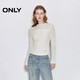 ONLY 2026春季親膚舒適側腰顯瘦彈力褶皺長(cháng)袖T恤女|126102006
