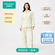 全棉時(shí)代【商場(chǎng)同款】25新品女士空氣褶皺紗家居服純棉睡衣親膚透氣 杏韻知秋（家居套裝） L (165)
