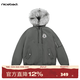 NICEBAD【黃子弘凡同款】可拆卸毛領(lǐng)連帽派克棉羽絨服復古外套冬季保暖 深灰色 [毛領(lǐng)可拆卸][棉] XL