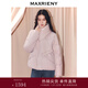 MAXRIENY甜美學(xué)院風(fēng)白鴨絨羽絨服25冬款領(lǐng)口圍巾設計泡芙外套 玫粉 S