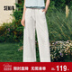 森馬（Semir）休閑褲女寬松闊腿褲顯腿長(cháng)時(shí)尚百搭2025夏季花邊褲子107425127060