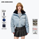 ANN ANDELMAN【李柯以同款】牛仔短款羽絨服外套藍色毛領(lǐng)加厚面包服 藍色 M