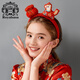 Royal sasa新年禮物中國風(fēng)生肖馬年發(fā)箍春節紅色頭飾拜年發(fā)卡小女孩跨年頭箍