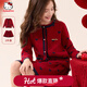 Hello Kitty女童套裝兒童裙子大童秋冬新年紅色純棉厚毛衣針織拜年服過(guò)年童裝  琥珀色 安可拉紅 KT18028 160 cm