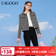 LAGOGO復古時(shí)尚小香風(fēng)外套女拉谷谷春秋新款氣質(zhì)設計感短款上衣 混色(Y0) L