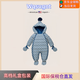 Wqsugnt國際秋冬季嬰兒羽絨服小月齡男女寶寶羽絨連體保暖防風(fēng)舒適外出服 藍色小熊【禮盒裝+當日發(fā)貨】 90