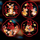 新玥新年裝飾彩色窗花12張2026春節裝飾櫥窗貼生肖福字玻璃貼紙30#