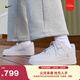 耐克空軍一號女子皮面運動(dòng)鞋春膠底低幫NIKE AIR FORCE 1 DD8959 100白色/白色/白色 39