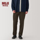 MUJI男式 燈芯絨 輕便褲 男士 長(cháng)褲子 冬季款 休閑褲 AER92C4A 深棕色 XL (180/92A)