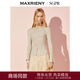 MAXRIENY【SGPR】毛針織衫25冬款羊毛混紡修身收腰長(cháng)袖上衣女 米白 S
