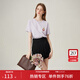 范思藍恩法式貓咪刺繡短袖t恤女2024新款夏季韓版寬松上衣12375 薰衣草紫 S