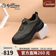 金利來(lái)（Goldlion）男鞋氣墊大底舒適耐磨旋轉扣休閑鞋G550430349RAE灰黑38