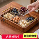 森物社胡桃木托盤(pán)長(cháng)方形木質(zhì)水果托盤(pán)茶具水杯托盤(pán)實(shí)木果盤(pán)零食盤(pán)點(diǎn)心盤(pán) 小號托盤(pán)+玻璃碗*6個(gè)