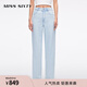 MISS SIXTY【安心品質(zhì)】2025夏季新款牛仔褲女復古洗水百搭休閑直筒褲 淺藍短版 23
