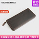 Colrtn Kwecr男士長(cháng)款錢(qián)包新款真牛皮手拿包時(shí)尚大容量夾包多功能手機包奢侈品 CK深棕色21*9*2.5