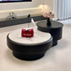 森樹(shù)熊意式極簡(jiǎn)茶幾客廳輕奢高級感2026新款家用小戶(hù)型圓形微晶石小茶幾 【洛嘉茶幾】90+55cm煙熏黑 【整裝發(fā)貨】送貨上門(mén)