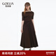 歌莉婭天絲套裝女夏2025超火一整套穿搭獨特漂亮兩件套1E5JAC520 90Y深棕 XS