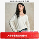 佐丹奴（Giordano）絞花紋毛衣女裝秋冬V領(lǐng)紐扣裝飾假兩件針織衫13355777