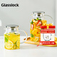 GLASSLOCK耐熱玻璃冷水壺高硼硅家用大容量涼白開(kāi)水壺泡茶果汁壺1000ml