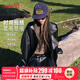 班尼路（Baleno）潮流重工復古立領(lǐng)皮衣外套女設計感機車(chē)夾克上衣女裝2025秋冬新款