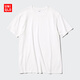 優(yōu)衣庫男裝女裝SUPIMA COTTON圓領(lǐng)T恤/短袖482297 00 白色 L