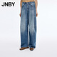 江南布衣（JNBY）【商場(chǎng)同款】26春新品水洗復古牛仔褲直筒立裁香蕉5Q1E12750 995/牛仔洗藍 S
