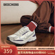 斯凱奇（Skechers）銀翼鞋閃穿鞋女士秋季復古跑鞋老爹鞋休閑運動(dòng)鞋一腳蹬150711