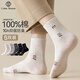 棉十三襪子男士100%純棉抗菌防臭運動(dòng)風(fēng)中筒襪透氣全棉春秋季長(cháng)襪5雙裝
