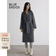 BLUE ERDOS毛呢大衣女秋冬時(shí)髦西裝領(lǐng)雙排扣長(cháng)款呢子外套B236K5003下 深棕灰 S 160/80A