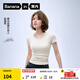 蕉內【趙露思同款】涼皮501Cool女士U領(lǐng)修身肌底衣顯瘦T恤女運動(dòng)內搭 【趙露思同款】奶油白 M